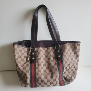 Authentic Gucci Jolicoeur Monogram Canvas Tote Bag